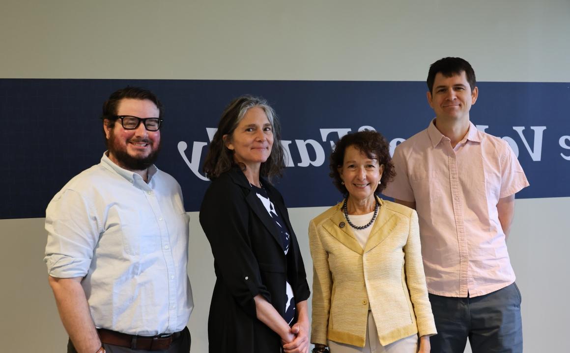 William Worden, Ph.D., assistant professor of mathematics, Dr. Anne Prisco, president, Holy Family University, Janet R. McNellis, Ph.D., professor of Education, and Edward A. Waddell, Ph.D., assistant professor, Biology.